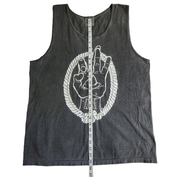 Comfort Colors gray peep tank top sz M - Picture 10 of 11